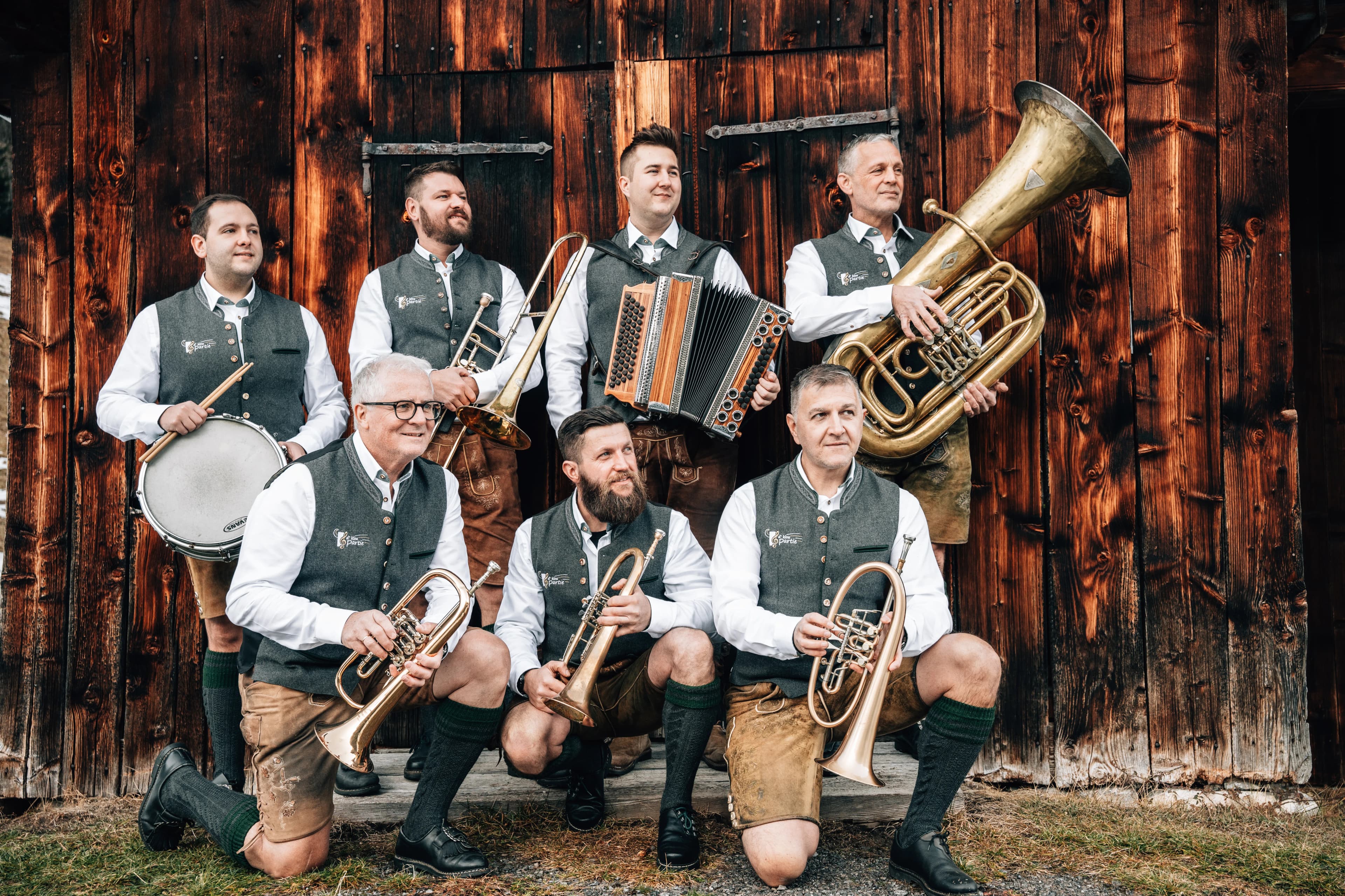 d' kloa Partie Gruppenfoto außen